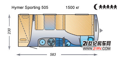 德国Hymer拖挂式A型Sporting系列HSP 465房车