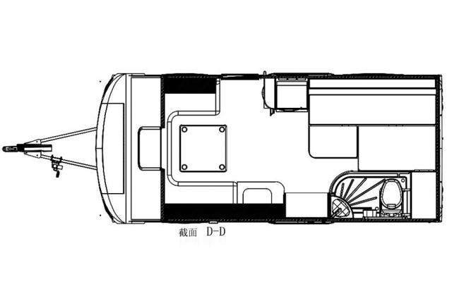 飞神全新探索者f530-Ⅰ拖挂房车设计草图曝光
